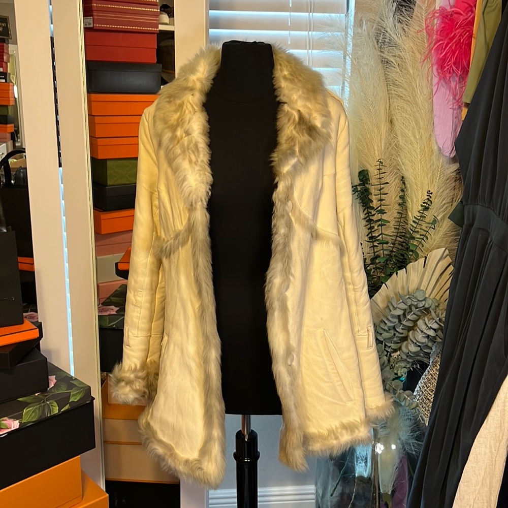 Vintage Versace Fur and Suede Peacoat